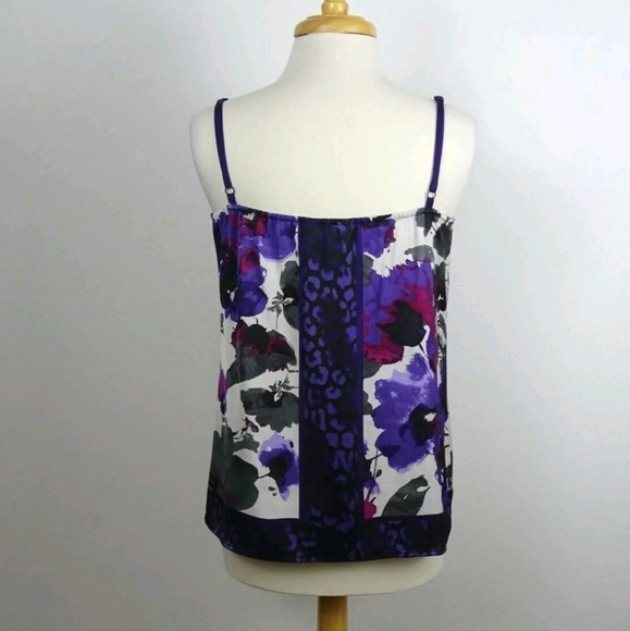 💜Express Women Cami Top Spaghetti Straps V-Neck Floral Leopard💜Size M💜 - Picture 3 of 12